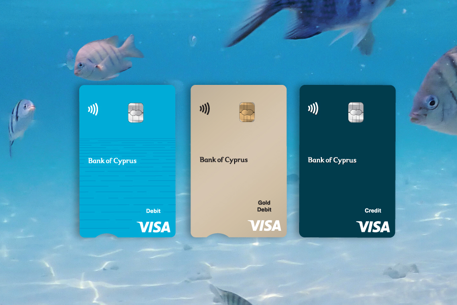 Κάρτες visa με ψάρια στο πλάι