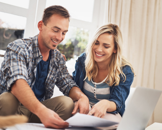 Couple on computer