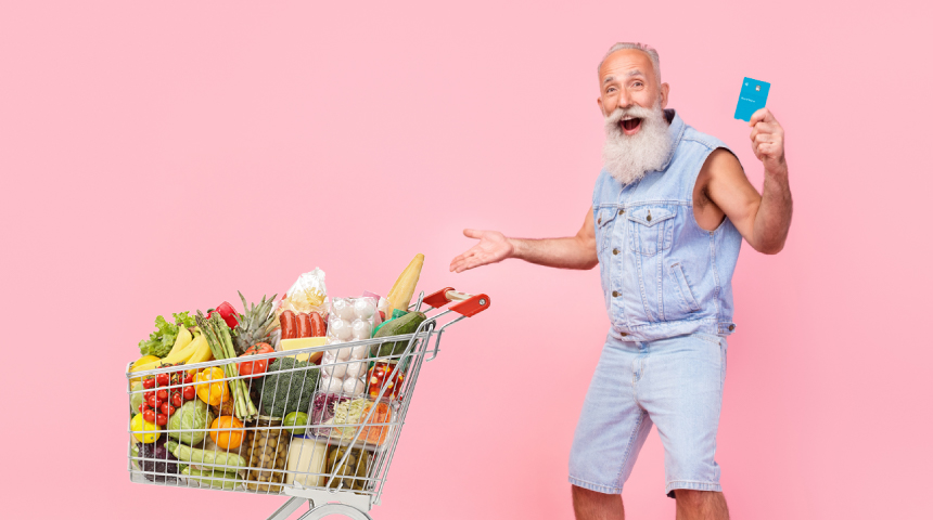 Man image promoting antamivi for Alphamega SUpermarkets